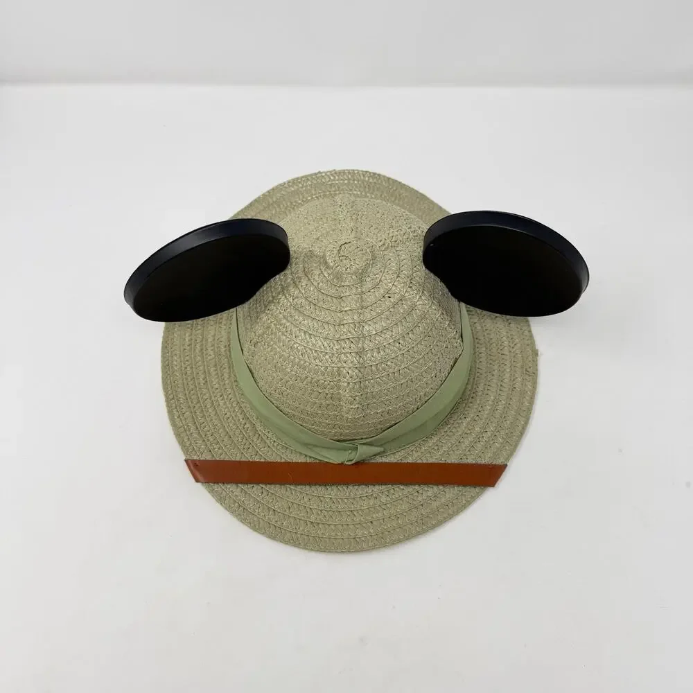 Disney Parks Mickey Mouse Ears Safari Straw Hat Youth 55CM Animal Kingdom
